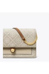 Tory Burch T Monogram Jacquard Chain Wallet Ivory Women