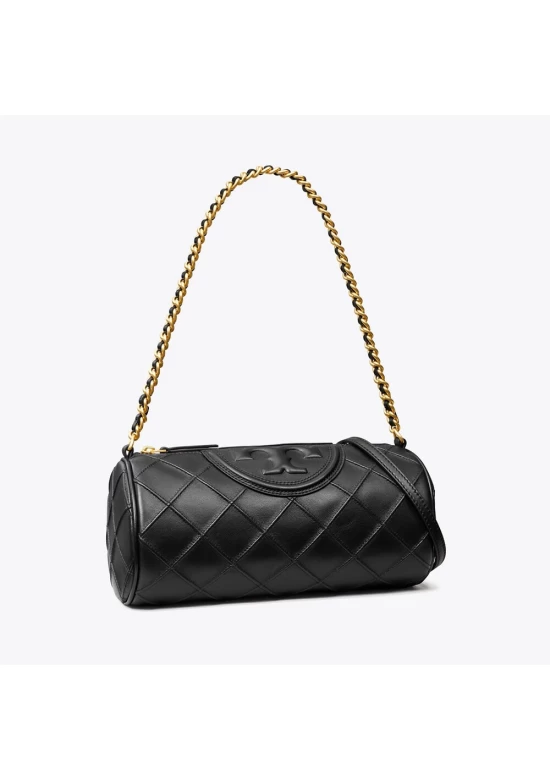 Tory Burch Fleming Soft Barrel Bag Black Women