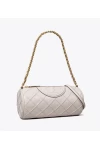 Tory Burch Sac Barrel Fleming and Leather Souple Bay Gray Women