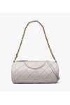 Tory Burch Sac Barrel Fleming and Leather Souple Bay Gray Women