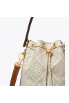 Tory Burch T Monogram Bucket Bag Ivory Women