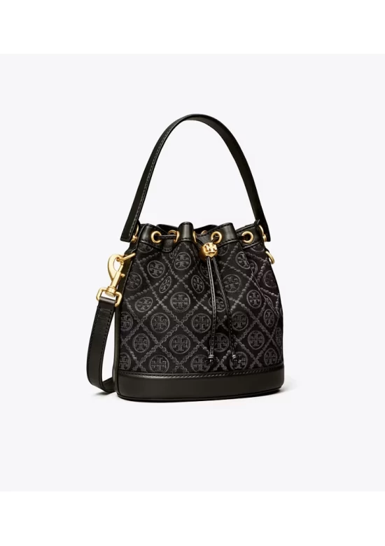 Tory Burch T Monogram Bucket Bag Black Women