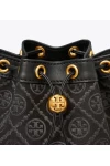 Tory Burch Mini T Monogram Bucket Bag Black Women