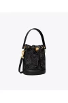 Tory Burch Mini T Monogram Bucket Bag Black Women