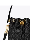 Tory Burch Mini T Monogram Bucket Bag Black Women