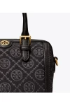 Tory Burch Mini T Monogram Barrel Bag Black Women