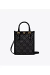 Tory Burch Mini T Monogram Tote Black Women