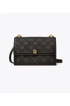 Tory Burch Small T Monogram Shoulder Bag Black Women