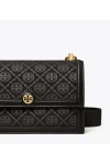 Tory Burch Small T Monogram Shoulder Bag Black Women