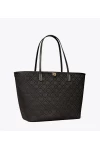 Tory Burch T Monogram Zip Tote Black Women