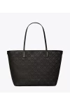 Tory Burch T Monogram Zip Tote Black Women