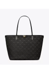 Tory Burch T Monogram Zip Tote Black Women