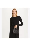 Tory Burch Mini Fleming Soft Chain Tote Black Women