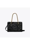 Tory Burch Mini Fleming Soft Chain Tote Black Women