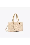 Tory Burch Mini Fleming Soft Chain Tote New Cream Women