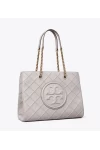 Tory Burch Fleming Soft Chain Tote Bay Gray Women