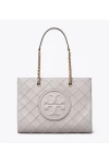 Tory Burch Fleming Soft Chain Tote Bay Gray Women