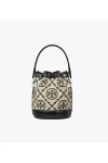 Tory Burch T Monogram Bouclé Mini Bucket Bag Black Women