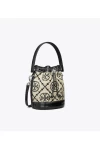 Tory Burch T Monogram Bouclé Mini Bucket Bag Black Women