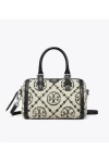 Tory Burch T Monogram Bouclé Mini Barrel Bag Black Women