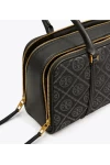 Tory Burch Small T Monogram Marshmallow Satchel Black Women