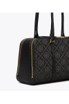 Tory Burch Small T Monogram Marshmallow Satchel Black Women