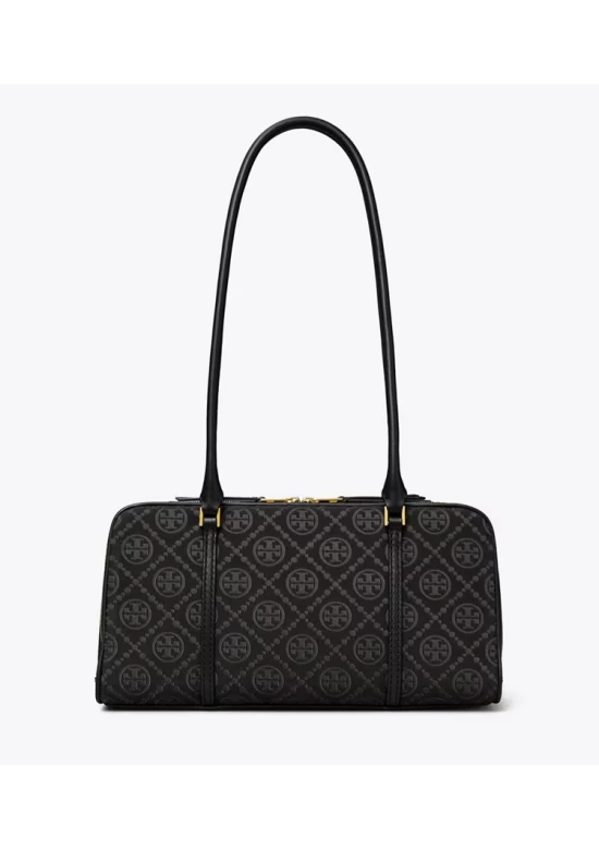 Tory Burch Small T Monogram Marshmallow Satchel Black Women