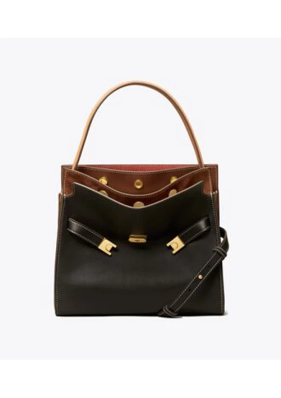 Tory Burch Small Lee Radziwill Double Bag Black Women