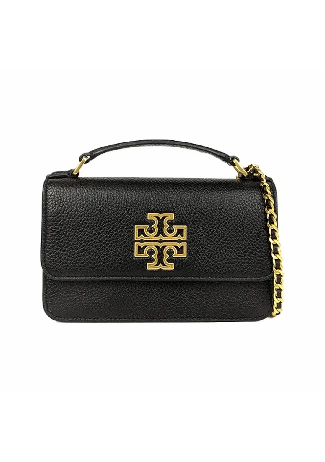 Tory Burch Black Leather Mini Britten Crossbody Bag Tory Burch