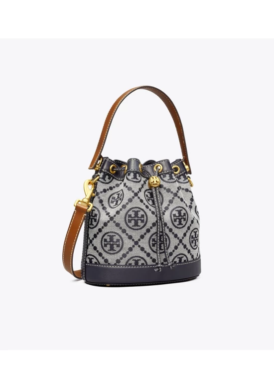 Tory Burch T Monogram Bucket Bag Navy Women