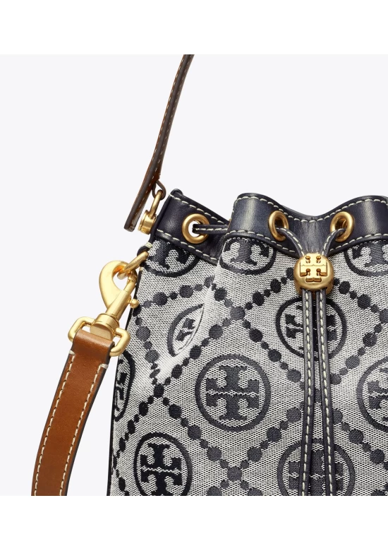 Tory Burch T Monogram Bucket Bag Navy Women