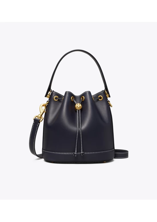 Tory Burch Leather Bucket Bag Black Women