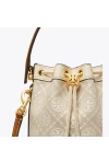 Tory Burch Mini T Monogram Bucket Bag Natural Women