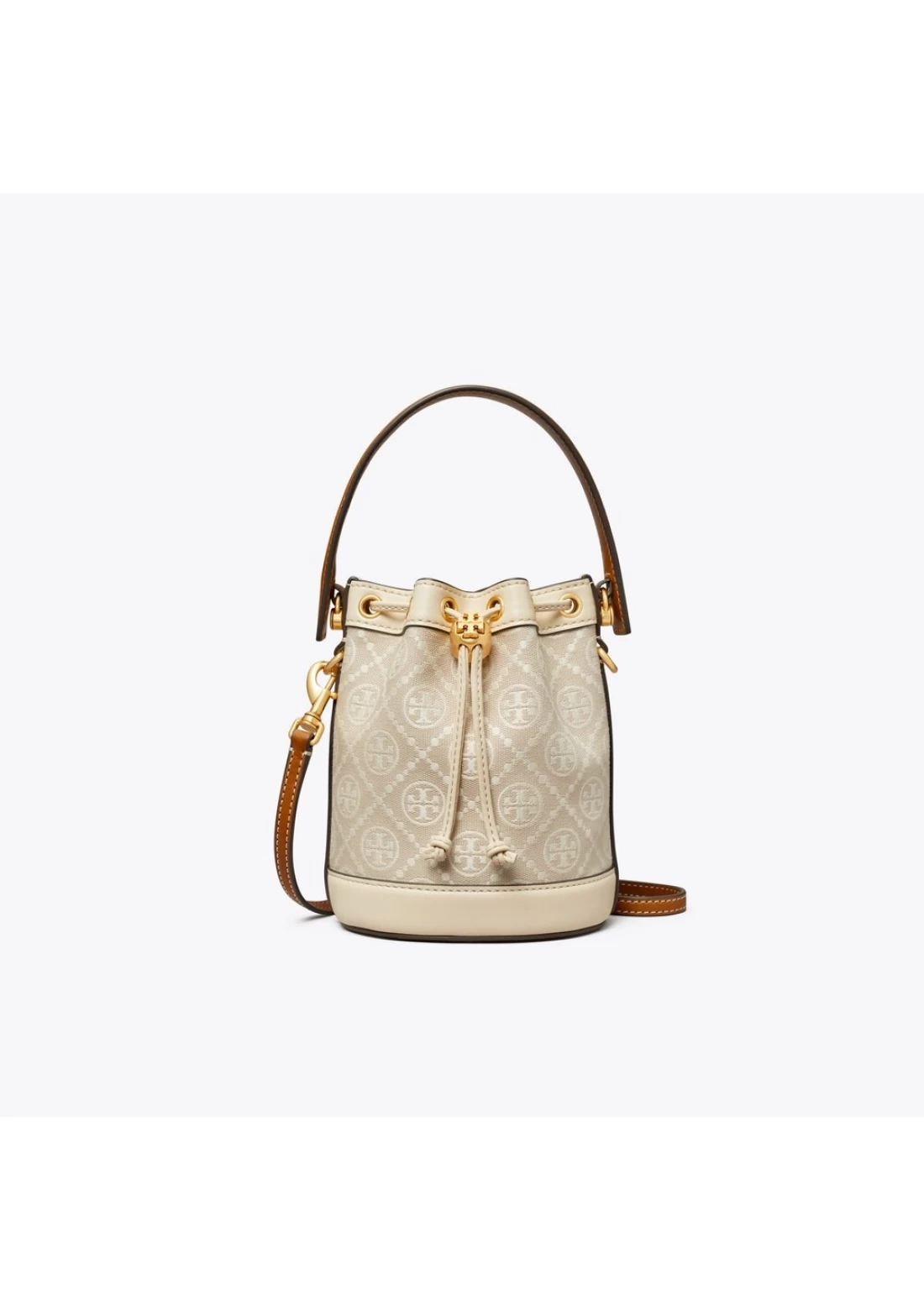 Tory Burch T Monogram Jacquard Mini Bucket Bag in Blue