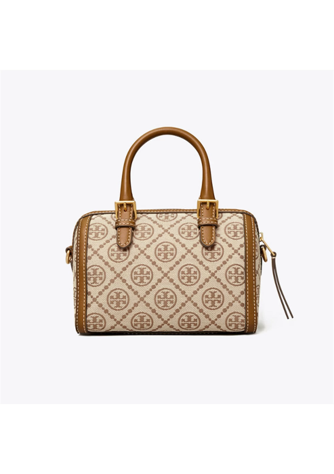 Tory Burch Mini T Monogram Barrel Bag Hazelnut Women