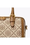 Tory Burch Mini T Monogram Barrel Bag Hazelnut Women