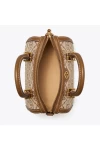 Tory Burch Mini T Monogram Barrel Bag Hazelnut Women