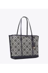 Tory Burch Perry Monogram Jacquard Triple Compartment Tote Bag Women