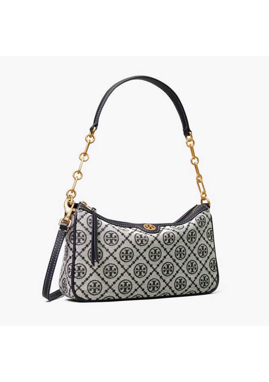 Tory Burch T Monogram Jacquard Shoulder Bag Tory Navy