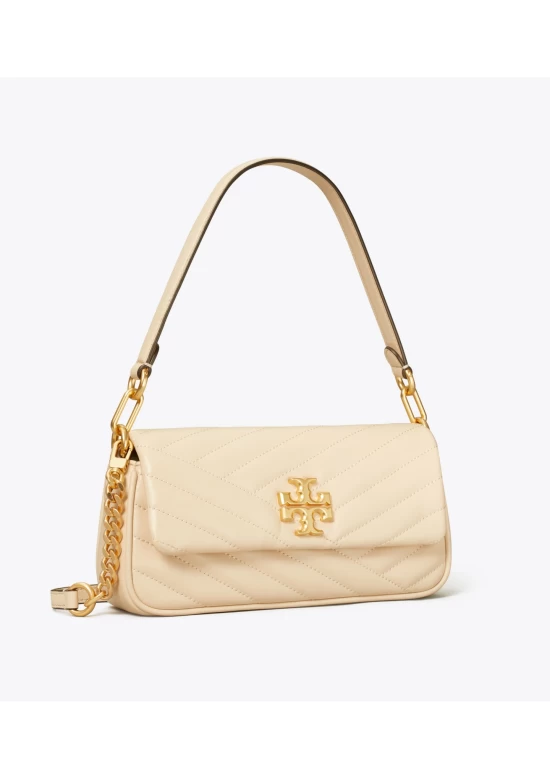 Tory Burch Small Kira Chevron Flap Shoulder Bag Cream White Women