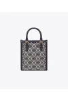 Tory Burch Mini T Monogram Tote Navy Women