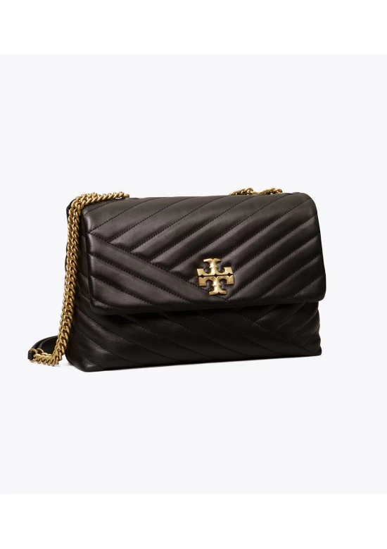 Tory Burch Kira Chevron Convertible Shoulder Bag Black Women