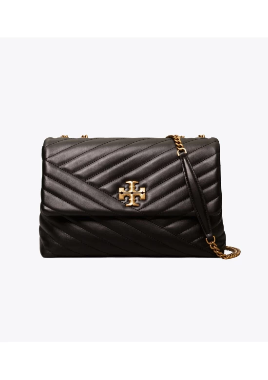 Tory Burch Kira Chevron Convertible Shoulder Bag Black Women