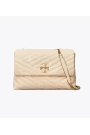 Tory Burch Kira Chevron Convertible Shoulder Bag Cream Women