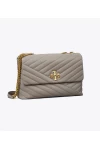 Tory Burch Kira Chevron Convertible Shoulder Bag Gray Women