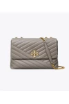 Tory Burch Kira Chevron Convertible Shoulder Bag Gray Women