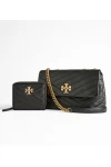 Tory Burch Small Kira Chevron Convertible Shoulder Bag Black Women