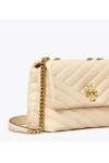 Tory Burch Small Kira Chevron Convertible Shoulder Bag New Cream Women