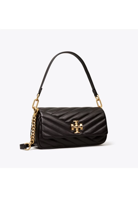 Tory Burch Small Kira Chevron Flap Shoulder Bag Black Women