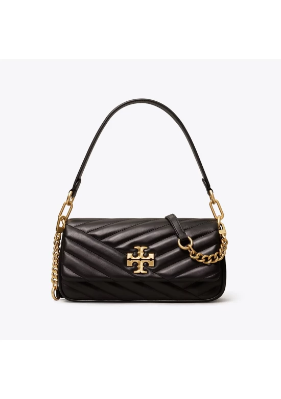 Tory Burch Small Kira Chevron Flap Shoulder Bag Black Women